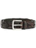 Orciani Woven Buckle Belt, Men's, Size: 90, Brown, Leather
