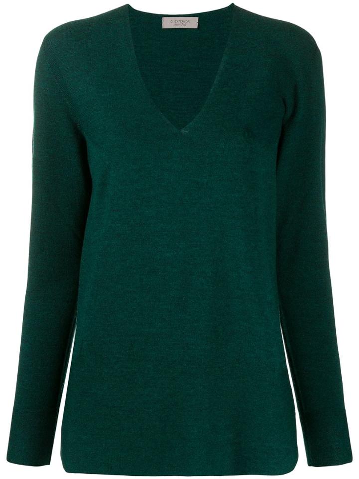 D.exterior Scallop Knit Detail Jumper - Green
