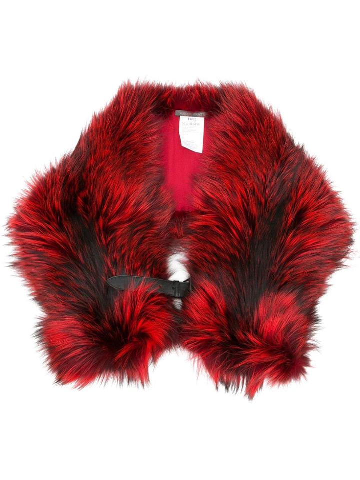 Alberta Ferretti Large Collar Scarf - Red