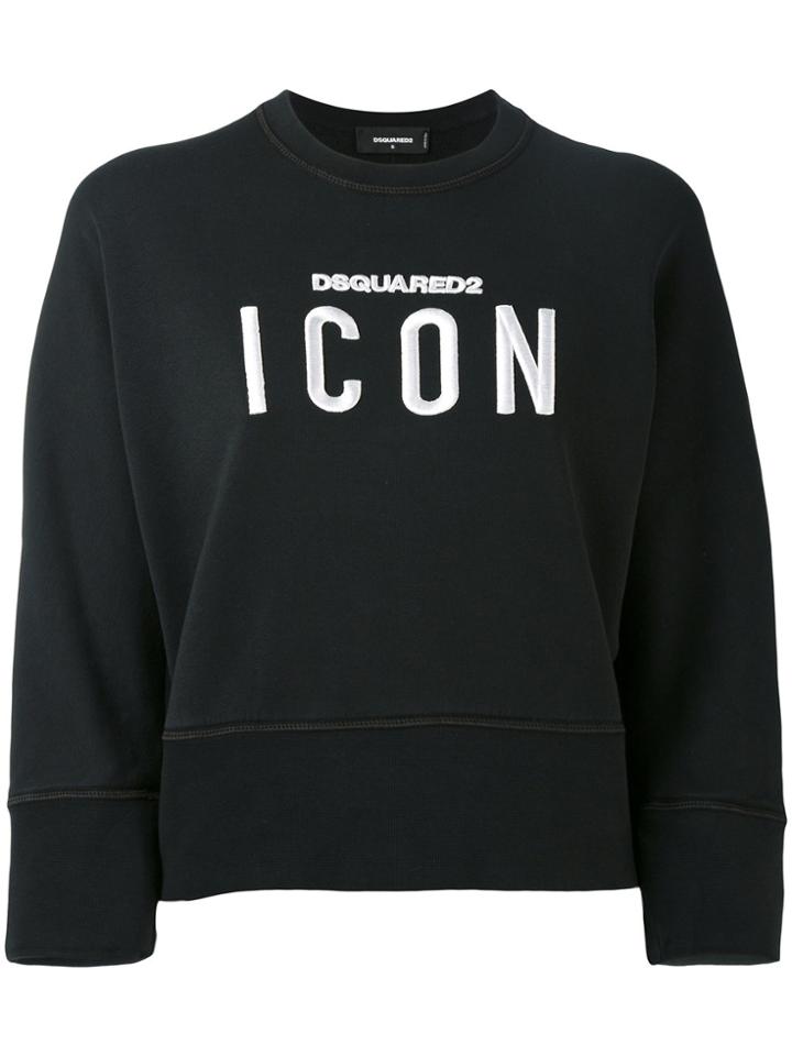 Dsquared2 Icon Slogan Sweatshirt - Black