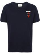 Gucci Web Crest T-shirt, Size: Small, Blue, Cotton