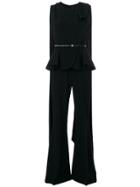 Elie Saab Sleeveless Peplum Jumpsuit - Black