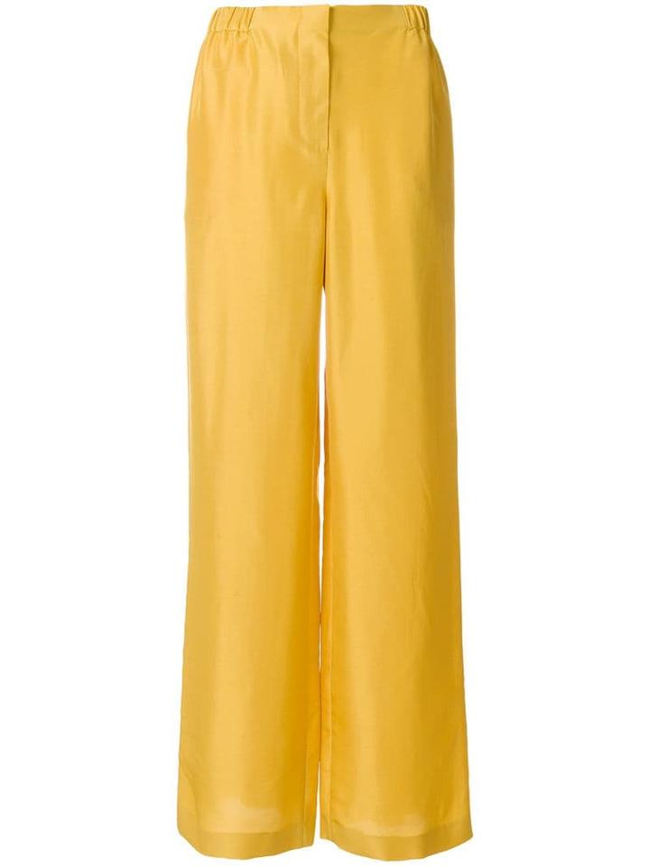 Alberta Ferretti High-waist Flared Trousers - Yellow