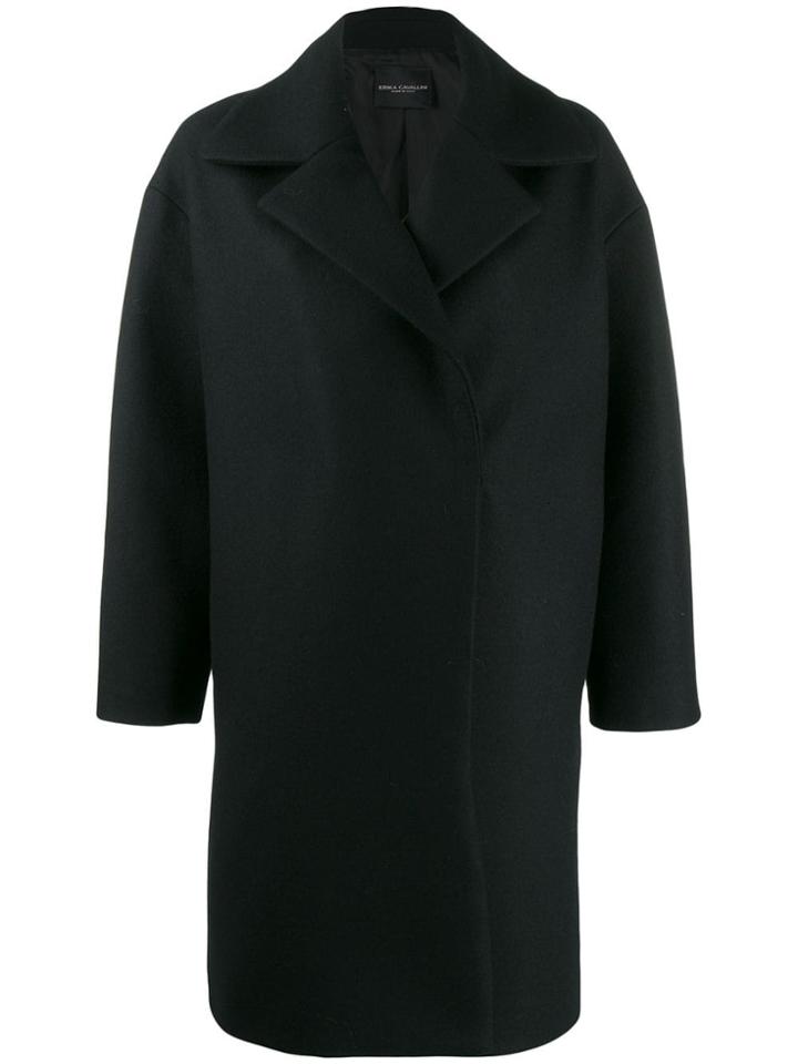 Erika Cavallini Oversized Overcoat - Black