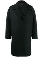 Erika Cavallini Oversized Overcoat - Black