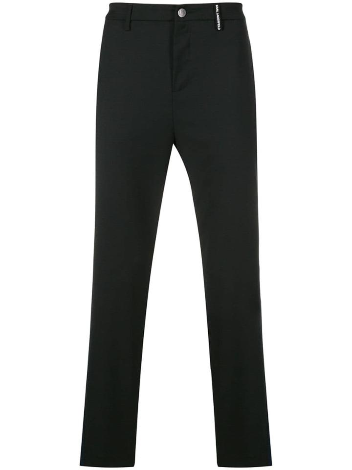 Karl Lagerfeld Cropped Chino Pants - Black