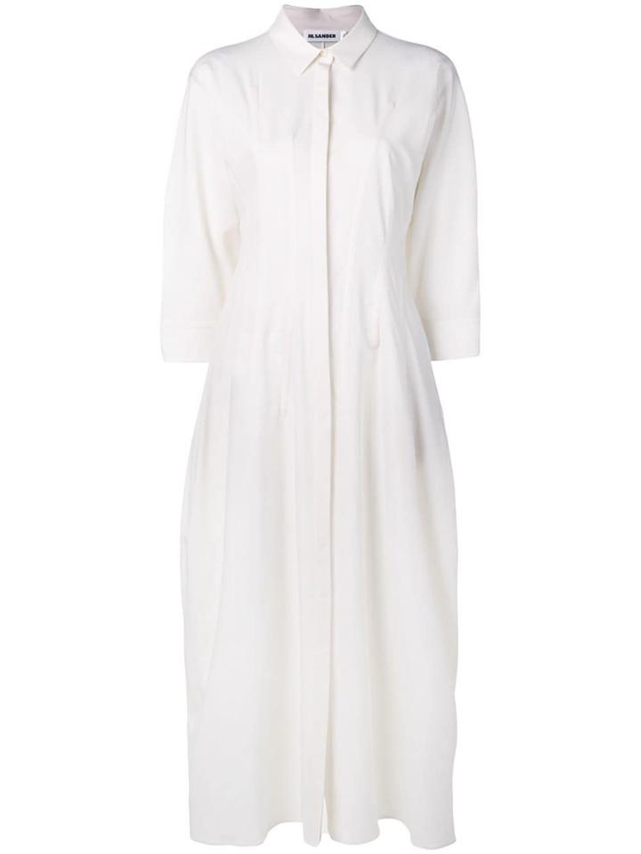 Jil Sander Maxi Shirt Dress - Neutrals