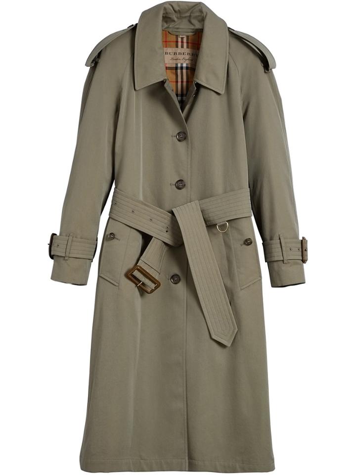 Burberry Tropical Garbadine Trench Coat - Green