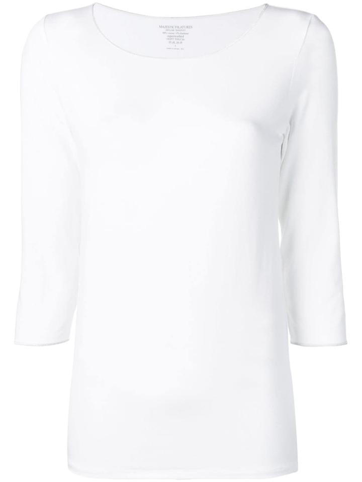 Majestic Filatures Boat Neck Sweater - White