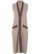 Etro Long Sleeveless Gilet - Brown