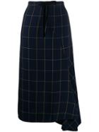 Mcq Alexander Mcqueen High-waisted Check Print Skirt - Blue