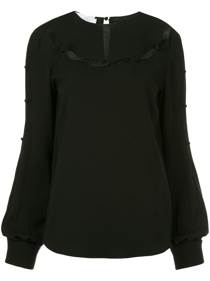 Oscar De La Renta Cut Out Detail Blouse - Black