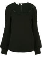 Oscar De La Renta Cut Out Detail Blouse - Black