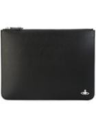 Vivienne Westwood - Top Zip Clutch Bag - Men - Leather - One Size, Black, Leather