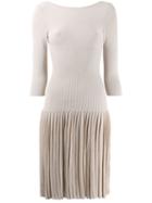 Alaïa Pre-owned 2000's Pleated Dress - Neutrals