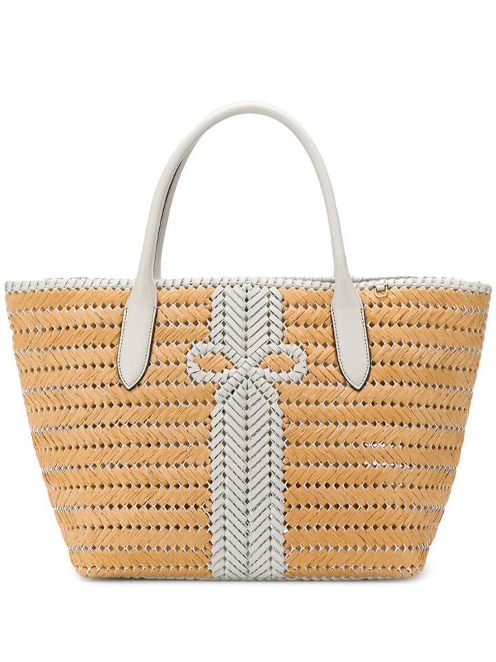 Anya Hindmarch Neeson Basket Tote Bag - Neutrals