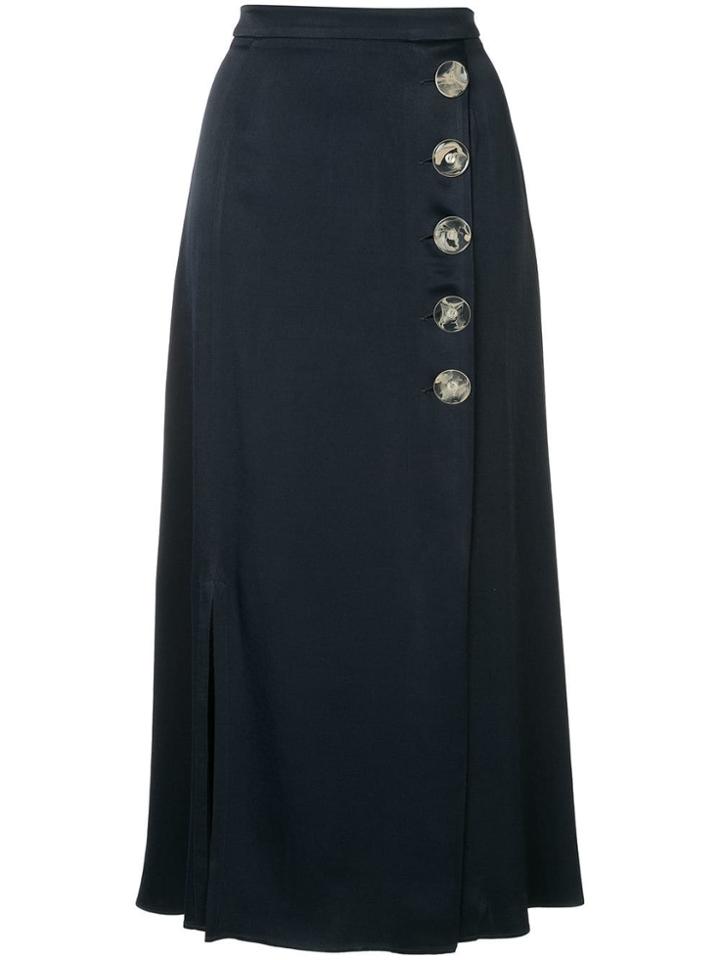 Christopher Esber Side Buttons A-line Skirt - Blue