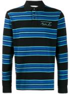 Martine Rose Logo Striped Polo Shirt - Black
