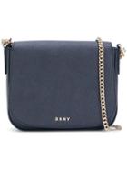 Dkny - Foldover Shoulder Bag - Women - Leather - One Size, Blue, Leather