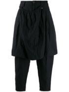Ziggy Chen Apron Detail Trousers - Black