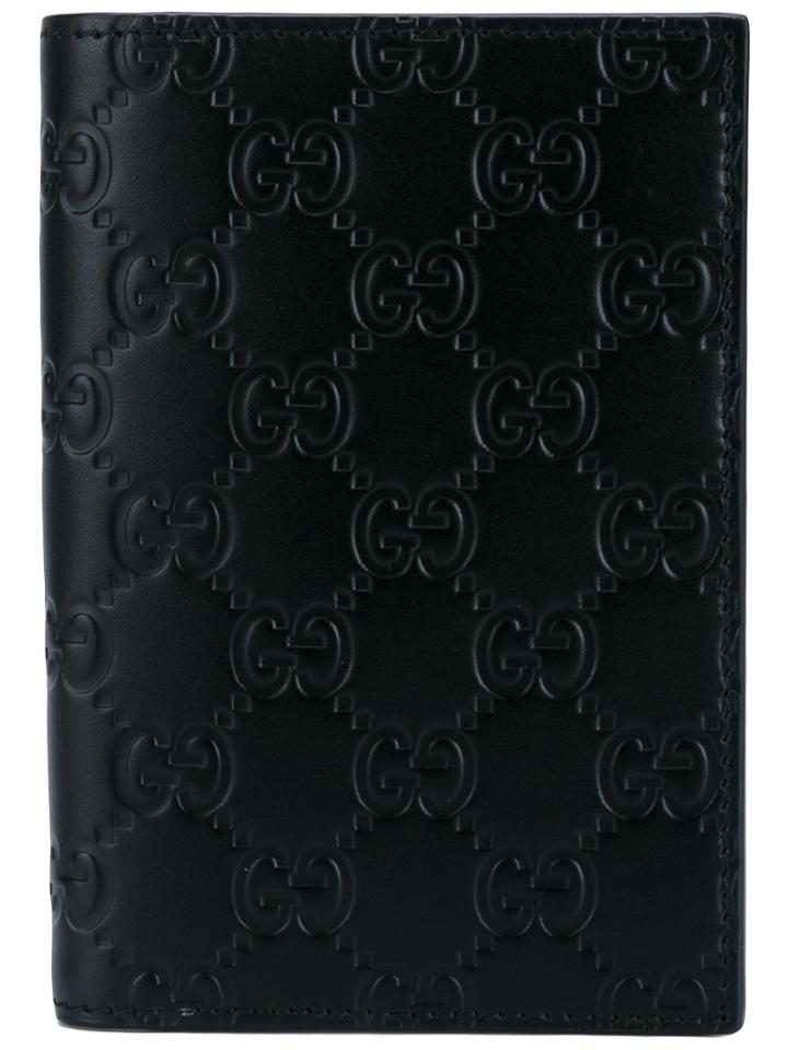 Gucci Guccissima Passport Case - Black