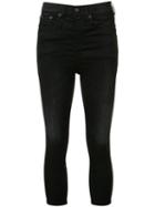 R13 Cropped Skinny Jeans, Women's, Size: 25, Black, Cotton/polyamide/spandex/elastane