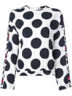 Msgm Polka Dot Blouse - White