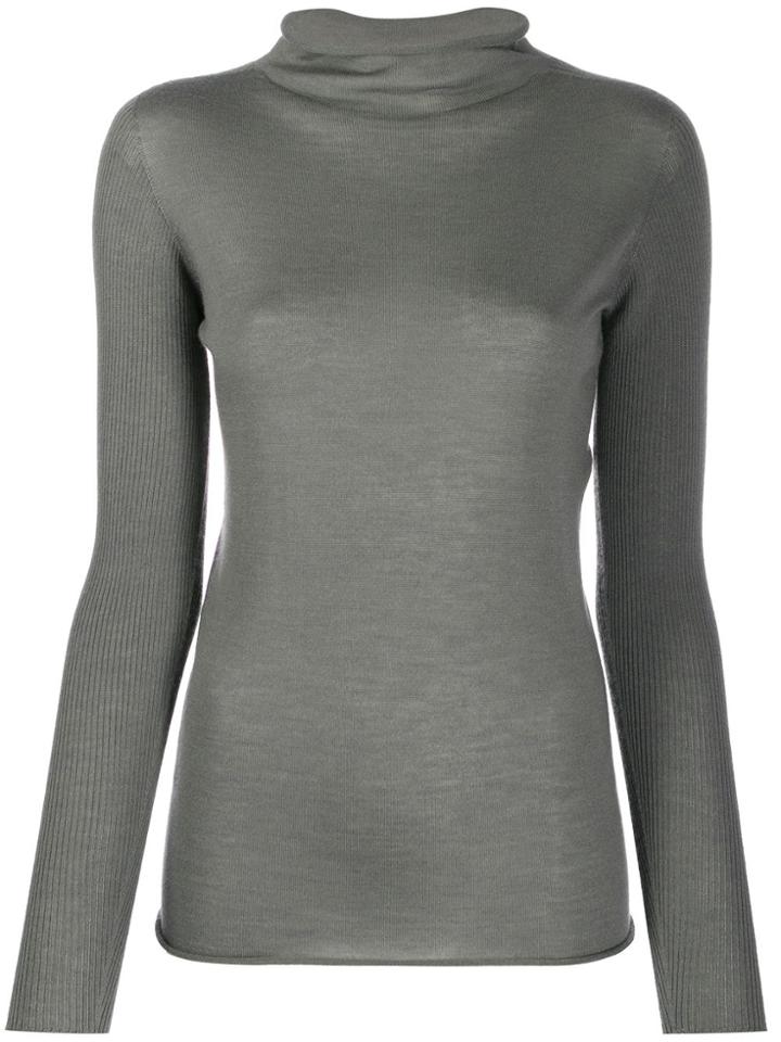 Fabiana Filippi Cowl Neck Knitted Top - Grey