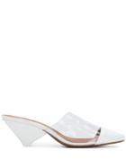 Neous Contrasting Toe-cap Mules - White