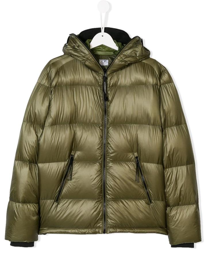 Cp Company Kids Teen Lens Detail Padded Jacket - Green