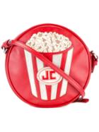 Just Cavalli Popcorn Cross-body Bag, Women's, Red, Cotton/calf Leather