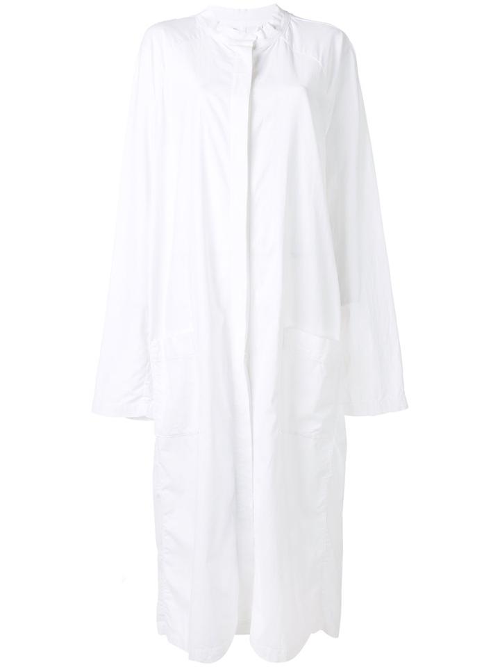 Nelly Johansson - Split Side Dress - Women - Cotton/elastodiene/cupro - 2, White, Cotton/elastodiene/cupro