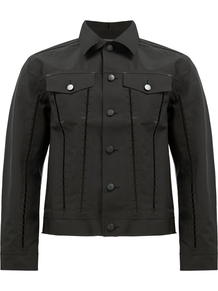 Yang Li Matte Button Denim Jacket - Black