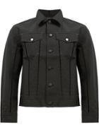 Yang Li Matte Button Denim Jacket - Black