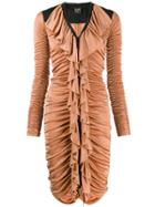 Jean Paul Gaultier Pre-owned 1990's Ruched Dress - Brown