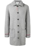 Thom Browne Overwashed Wool Blend Duffle Coat - Grey