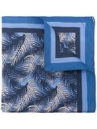 Ermenegildo Zegna Leaf Print Pocket Square - Multicolour