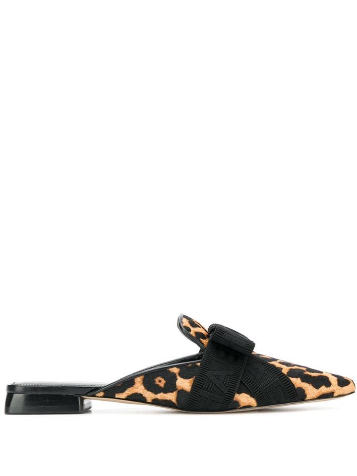 Michael Michael Kors Leopard Print Bow Loafers - Black