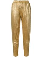 Plein Sud Elasticated Waist Shorts - Metallic