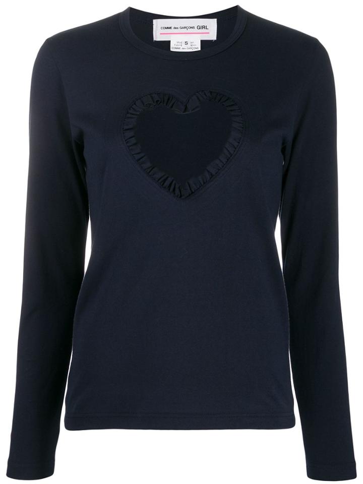 Comme Des Garçons Girl Heart Cut Out Top - Blue