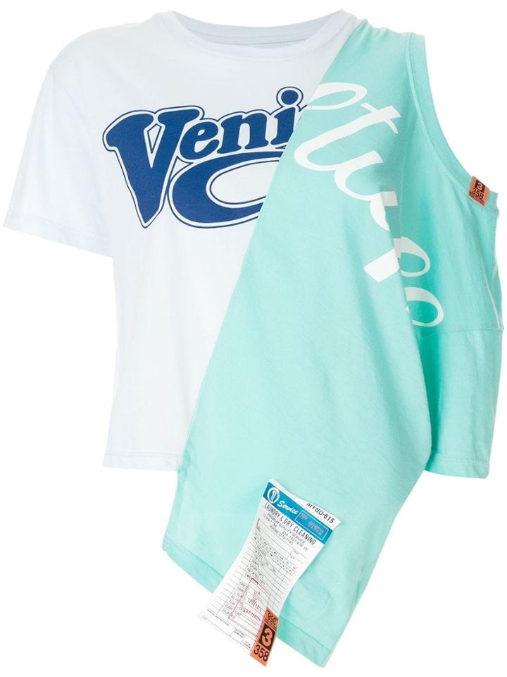 Maison Mihara Yasuhiro Mesh Print T-shirt - Blue