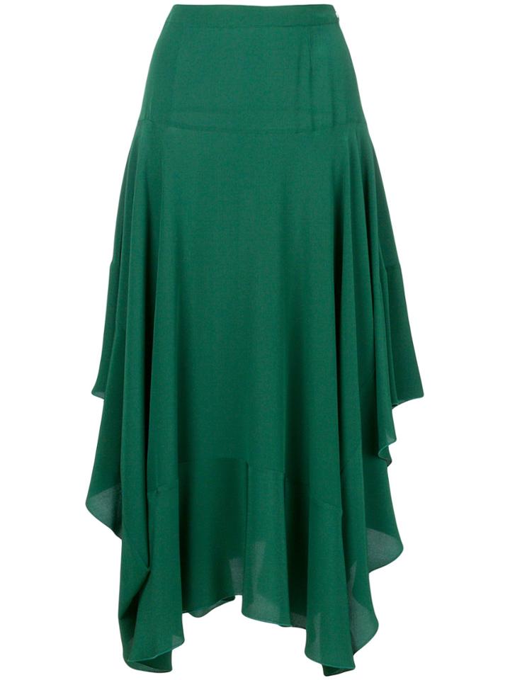 Stella Mccartney Asymmetric Midi Skirt - Green