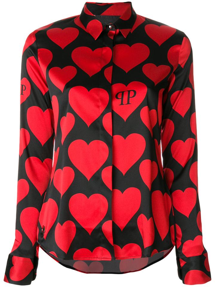 Philipp Plein Heart Motif Shirt - Unavailable