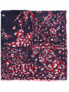 Alexander Mcqueen Printed Silk Foulard, Women's, Blue, Modal/silk