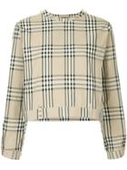 Andrea Crews Side Snap Checked Top - Brown