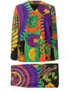 Versace Pre-owned 1990's Printed Skirt Suit - Green