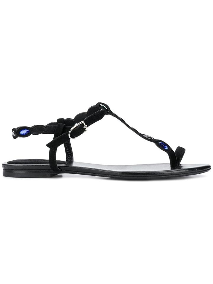 Sonia Rykiel Embellished T-bar Sandals - Black