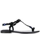 Sonia Rykiel Embellished T-bar Sandals - Black
