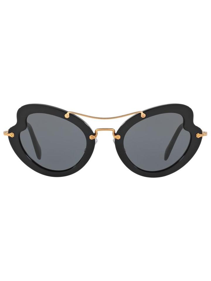 Miu Miu Eyewear Mu 11rs Sunglasses, Women's, Black, Acetate