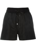 Moncler Drawstring Shorts, Women's, Size: 40, Black, Polyester